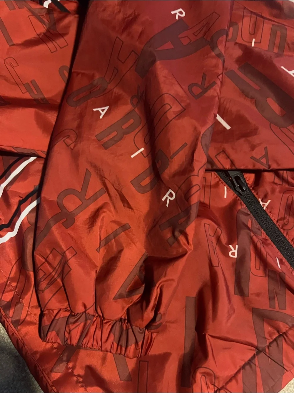 Jordan Red Jumpman Boys Graphic Hooded Windbreaker Size Small (8-10 yrs)